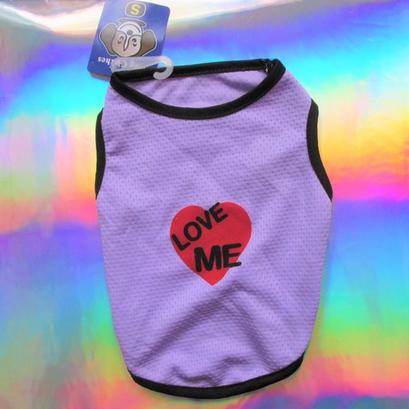 Other - NWT new purple love me dog clothes shirt heart top